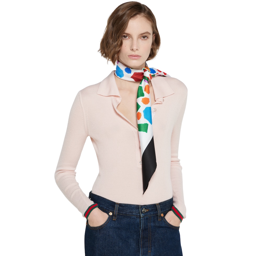 90 x 90 project printed silk carré