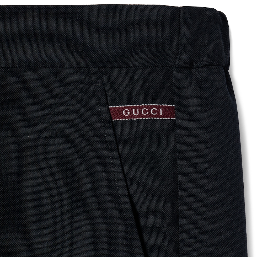 Shorts in lana con intarsio