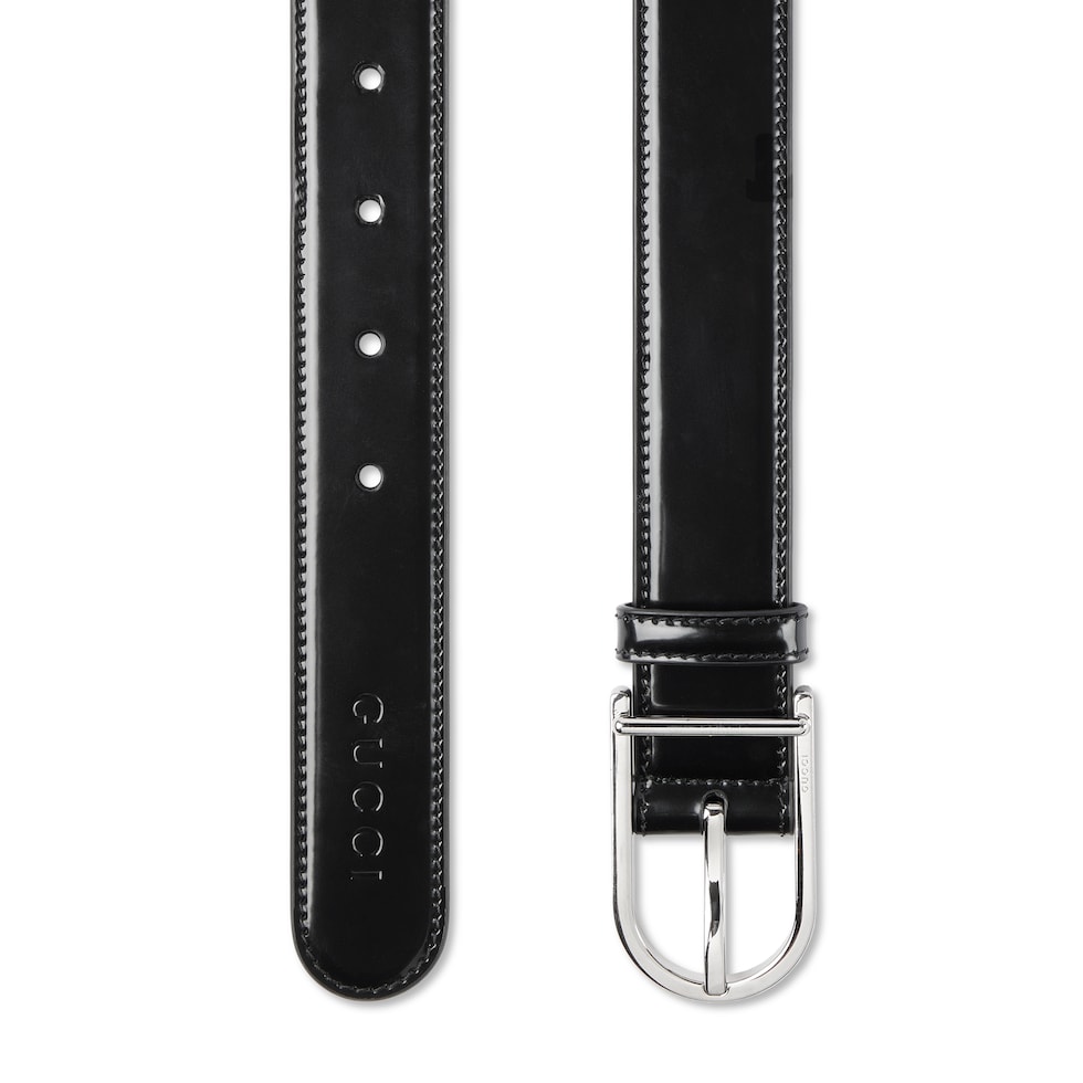 Belt with rounded buckle