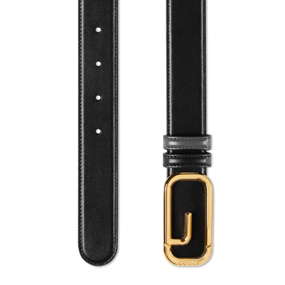 Reversible belt with square G buckle