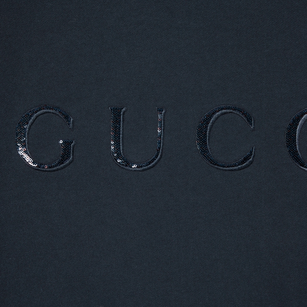 Cotton jersey sweatshirt with embroidery