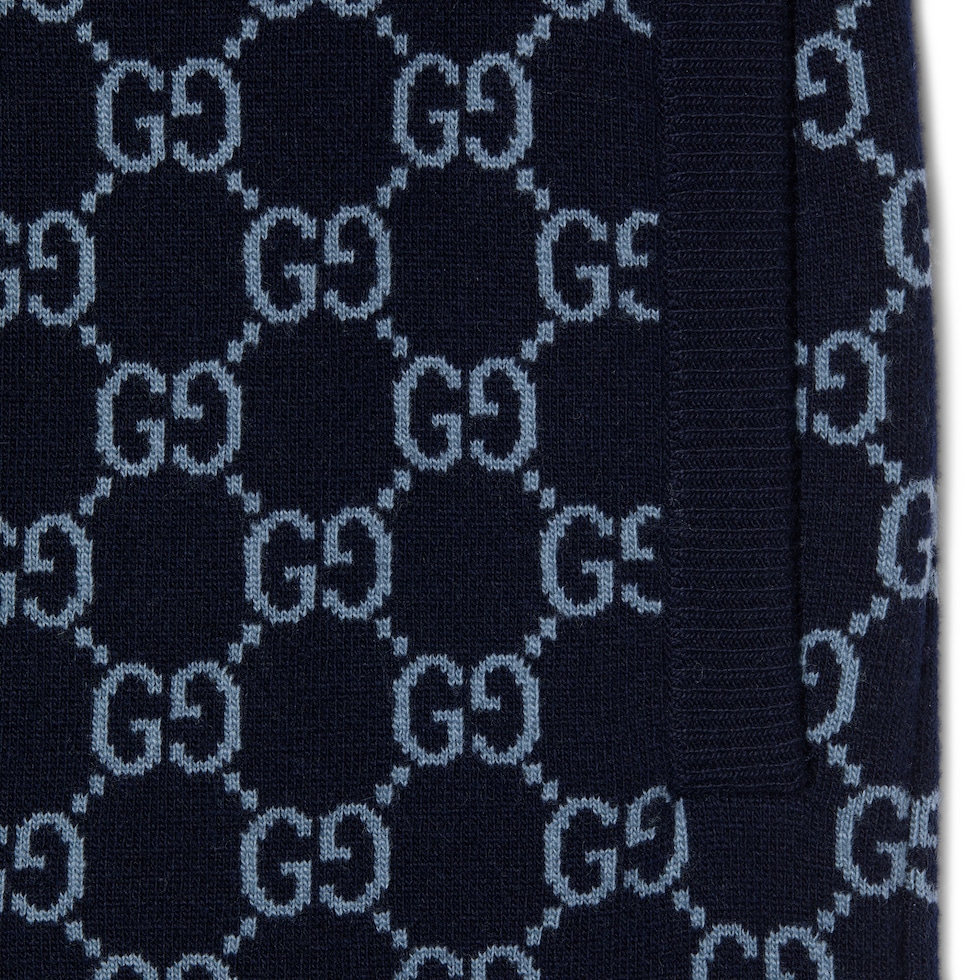 GG knit double wool leisure pants