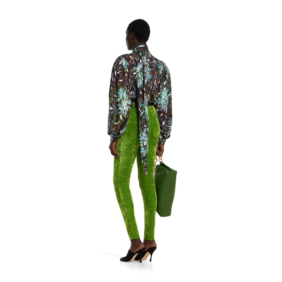 Printed silk twill shirt