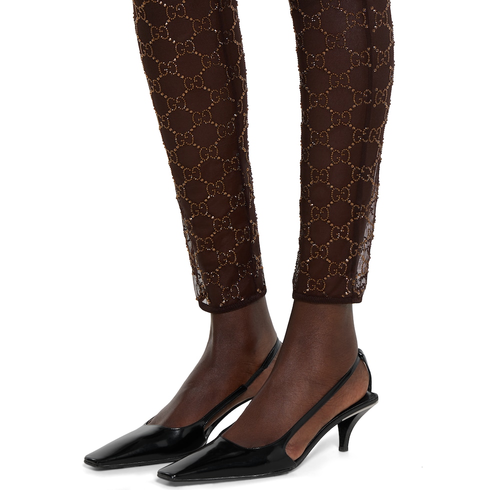 Tulle leggings with GG crystals