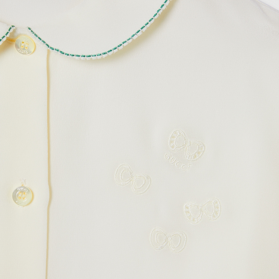 Chemisier pour enfant en soie brodée