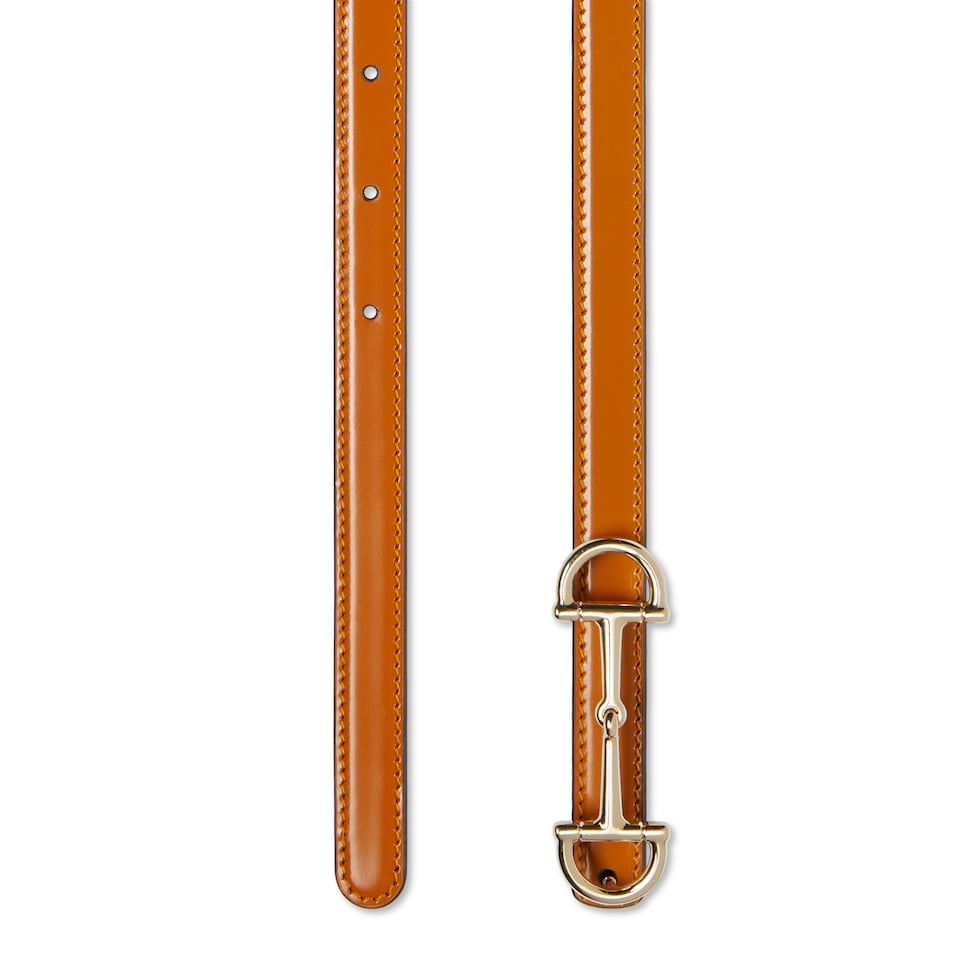 Reversible thin belt with Horsebit