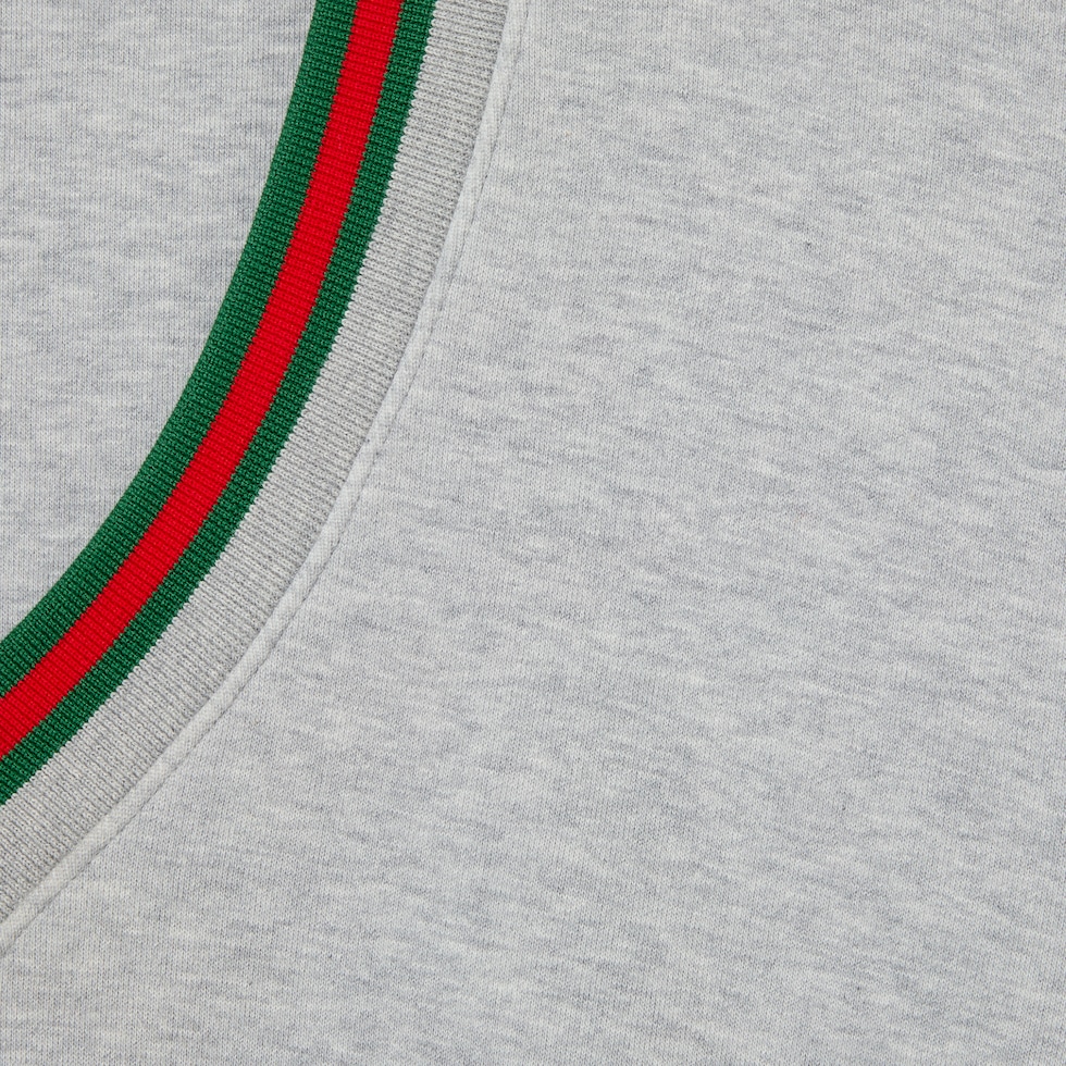 Cotton jersey sweatshirt with Web