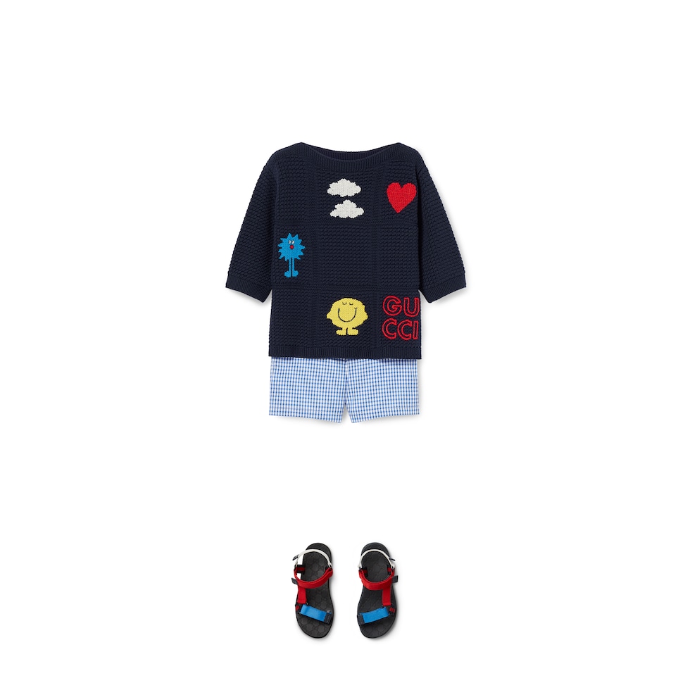 Children's cotton crochet sweater