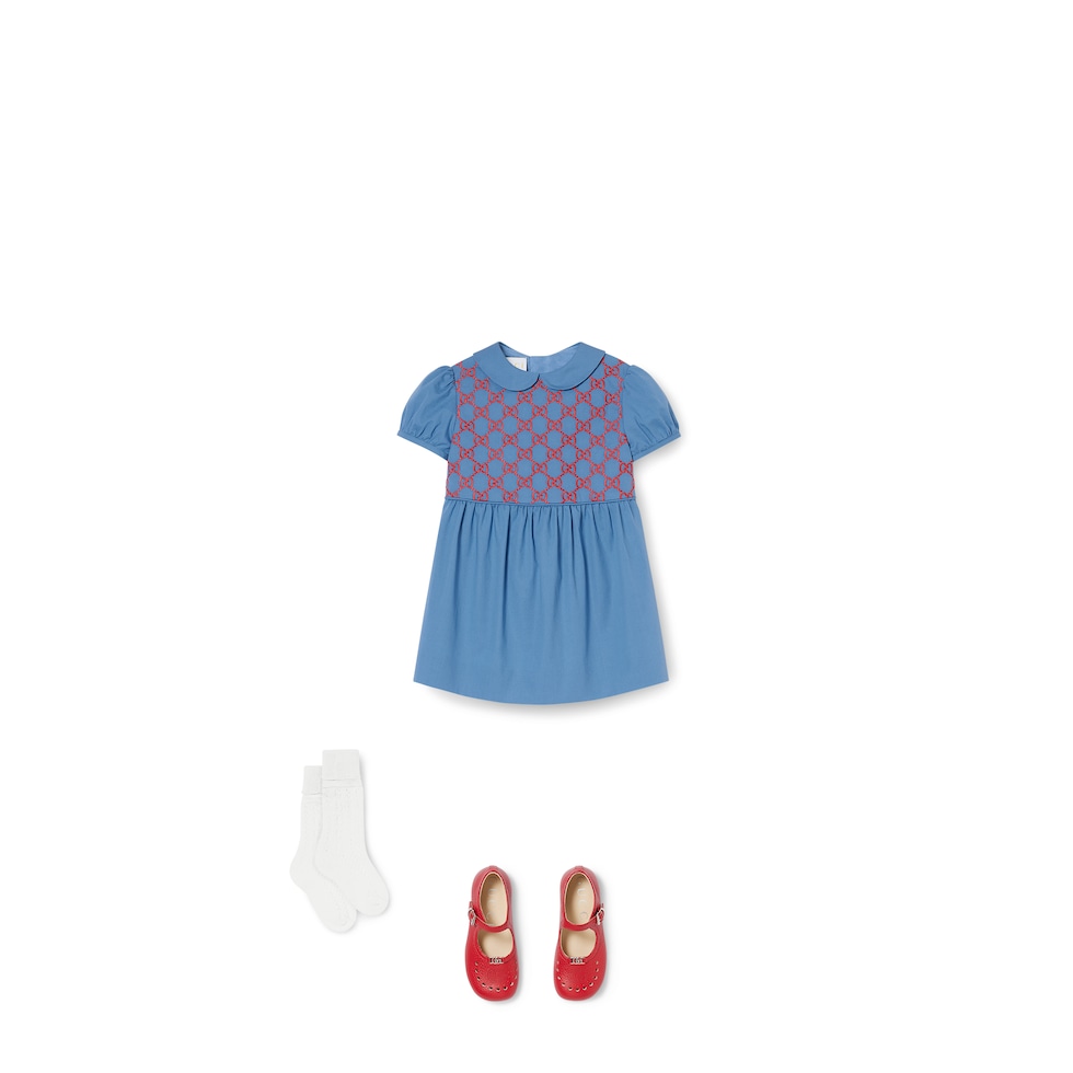 Baby cotton dress with embroidery