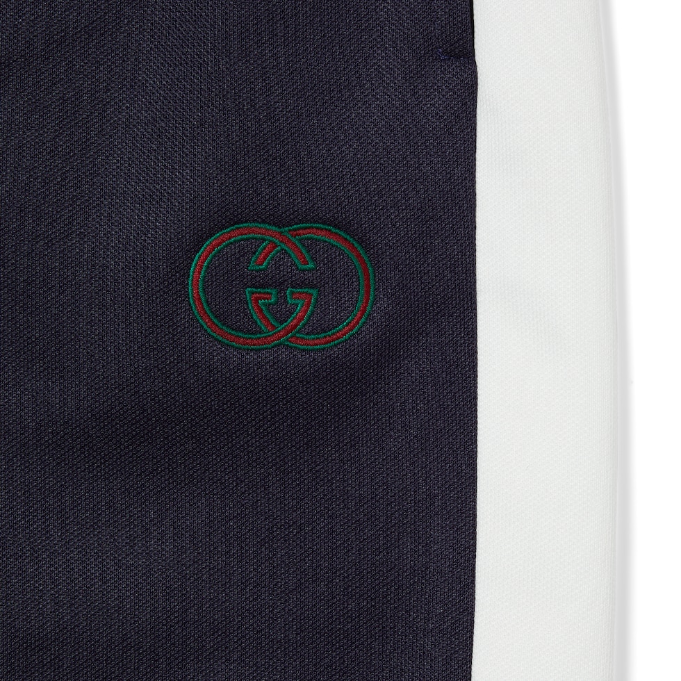 Technical jersey shorts with embroidery