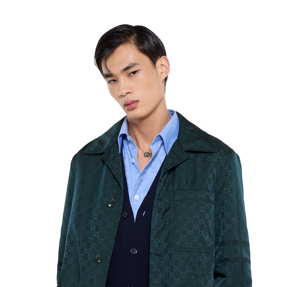 GG Horsebit technical fabric jacquard jacket
