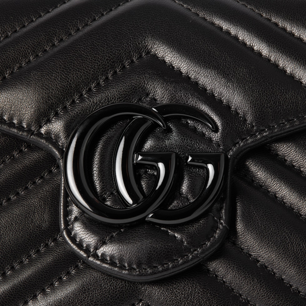 Portafoglio GG Marmont con catena