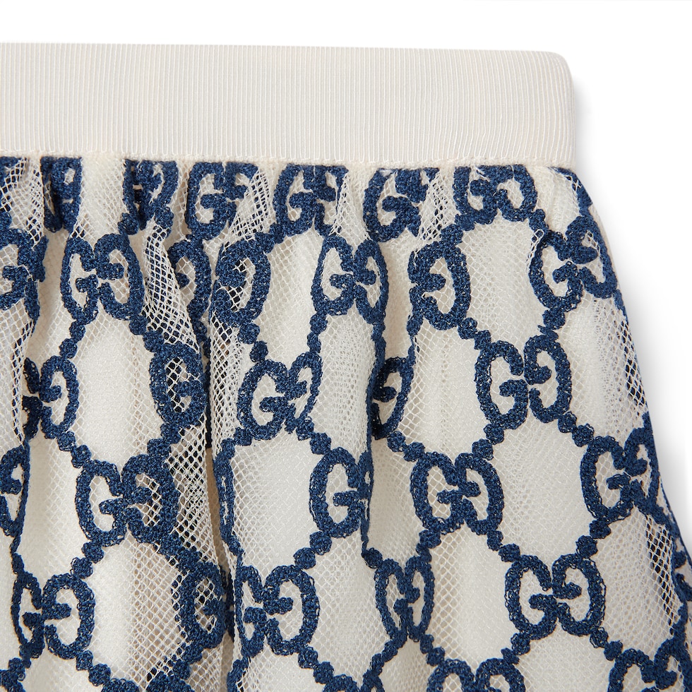 Baby embroidered GG nylon skirt