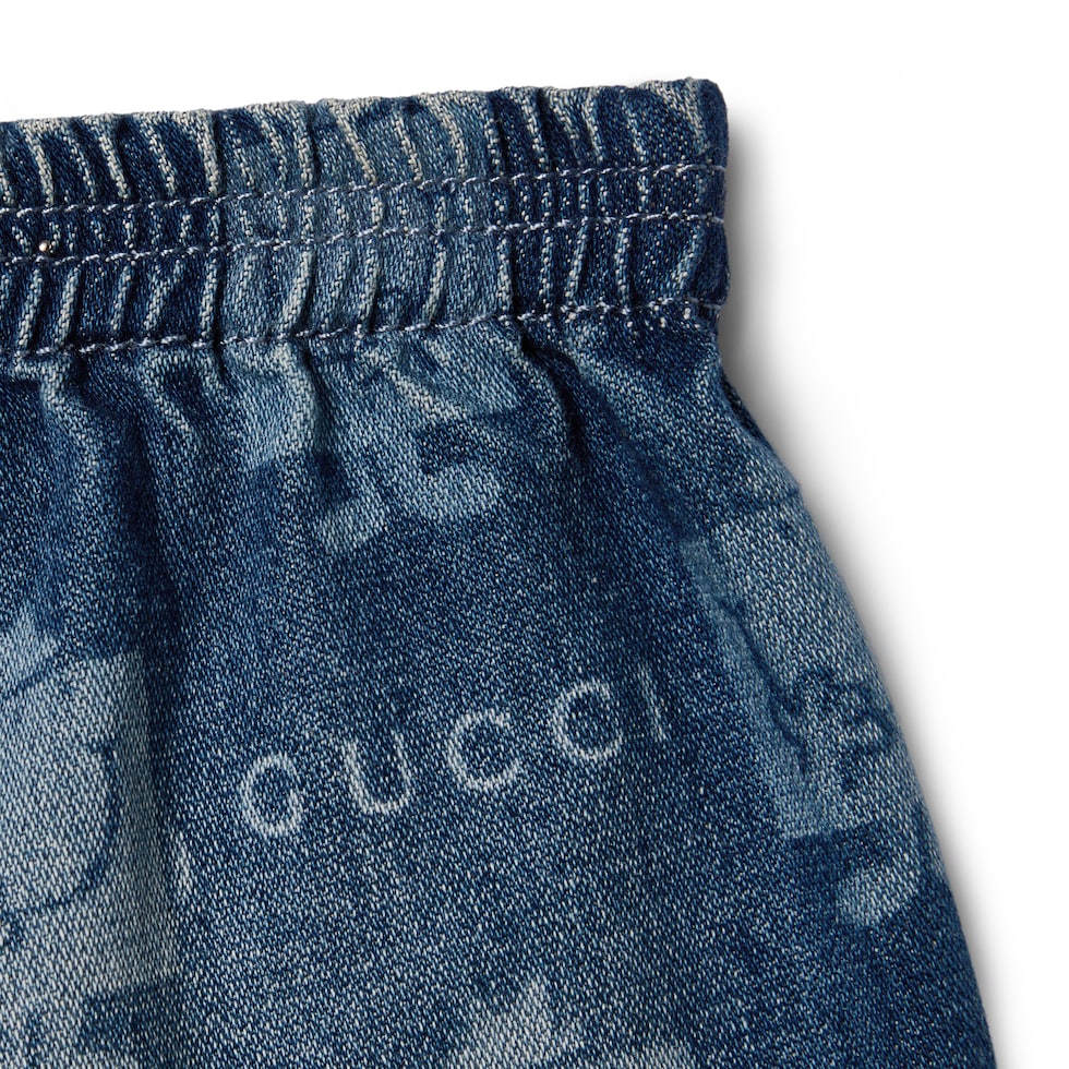 Baby printed denim shorts