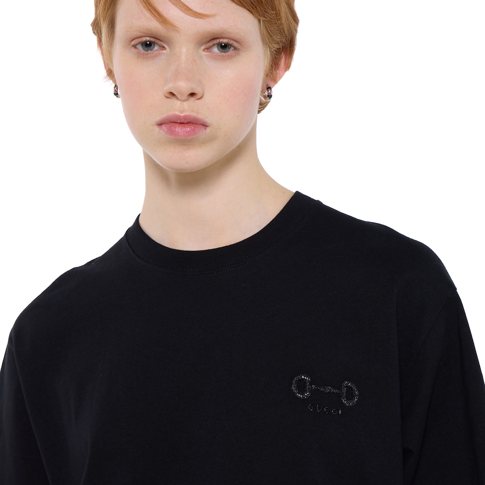 T-Shirt aus Baumwolljersey mit Stickerei