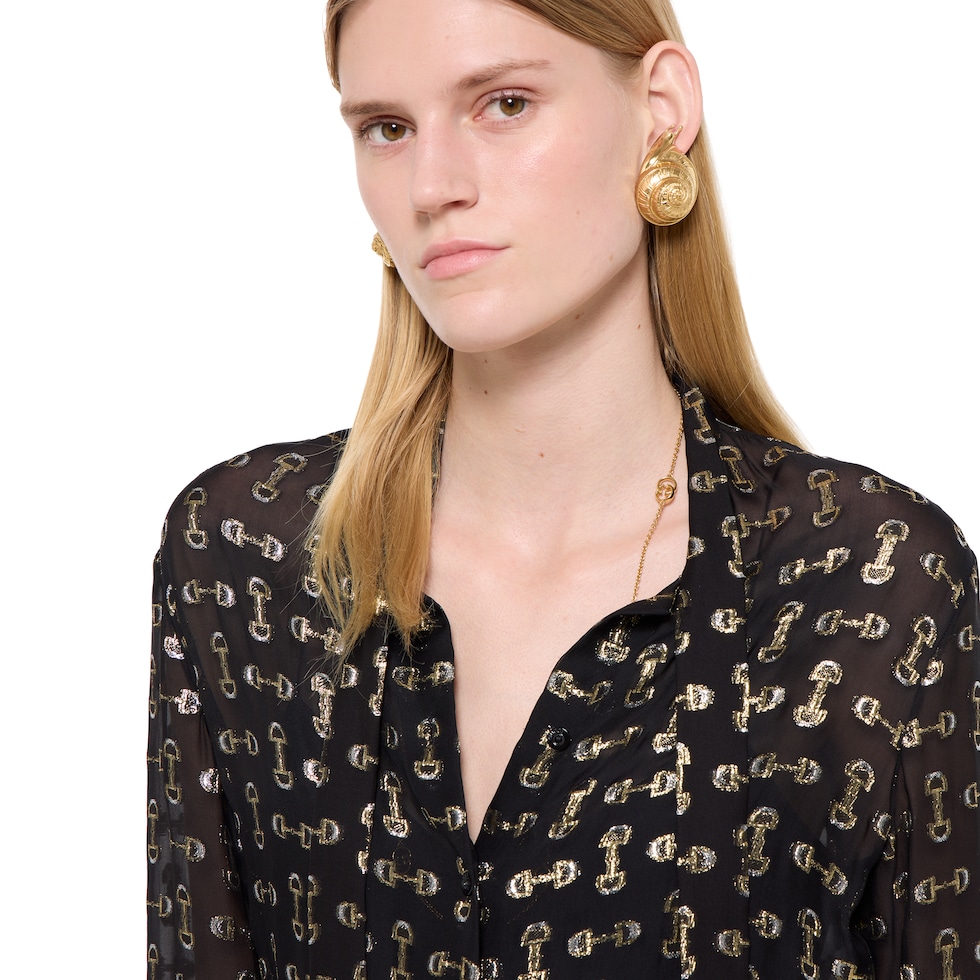 Vestido de coupé de seda con Horsebit