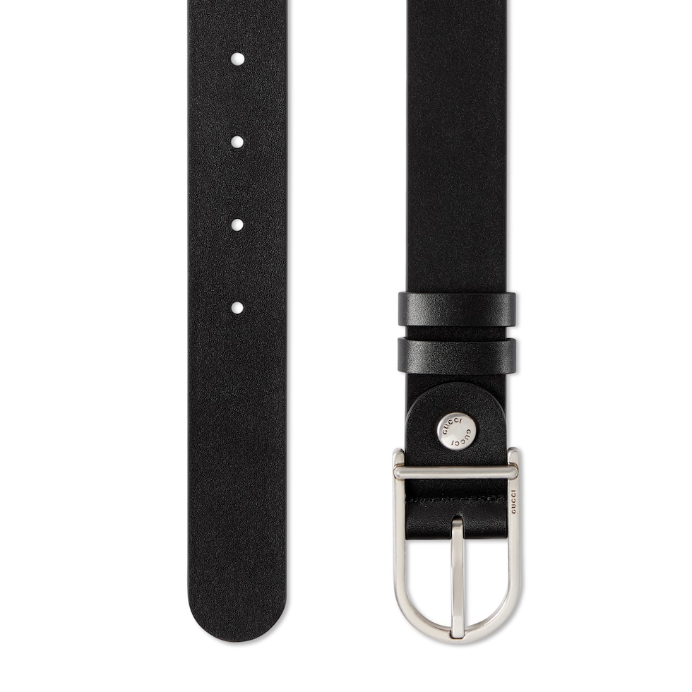 Reversible belt with rounded buckle