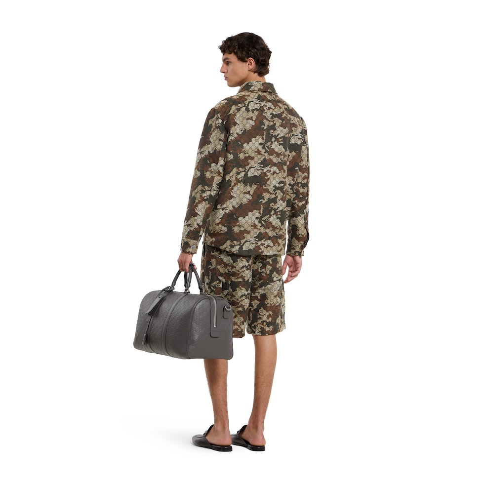 GG marbled cotton denim jacquard shirt