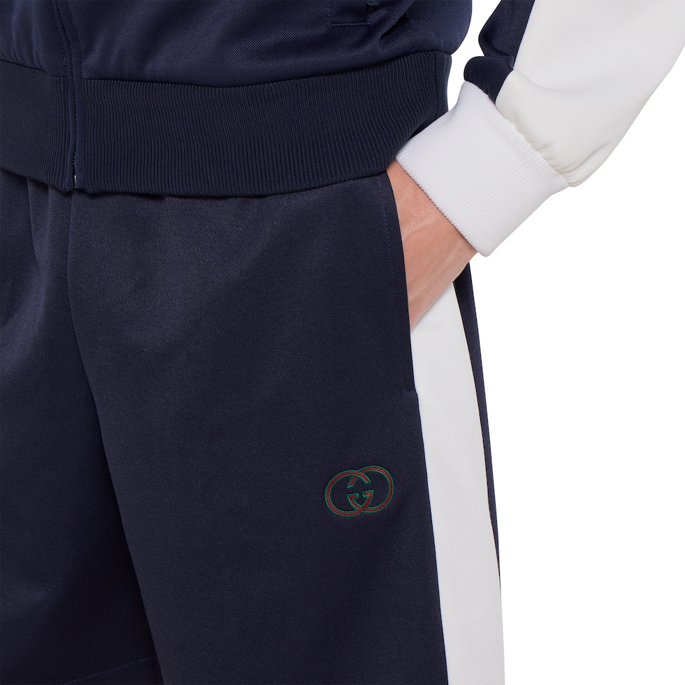 Technical jersey shorts with embroidery