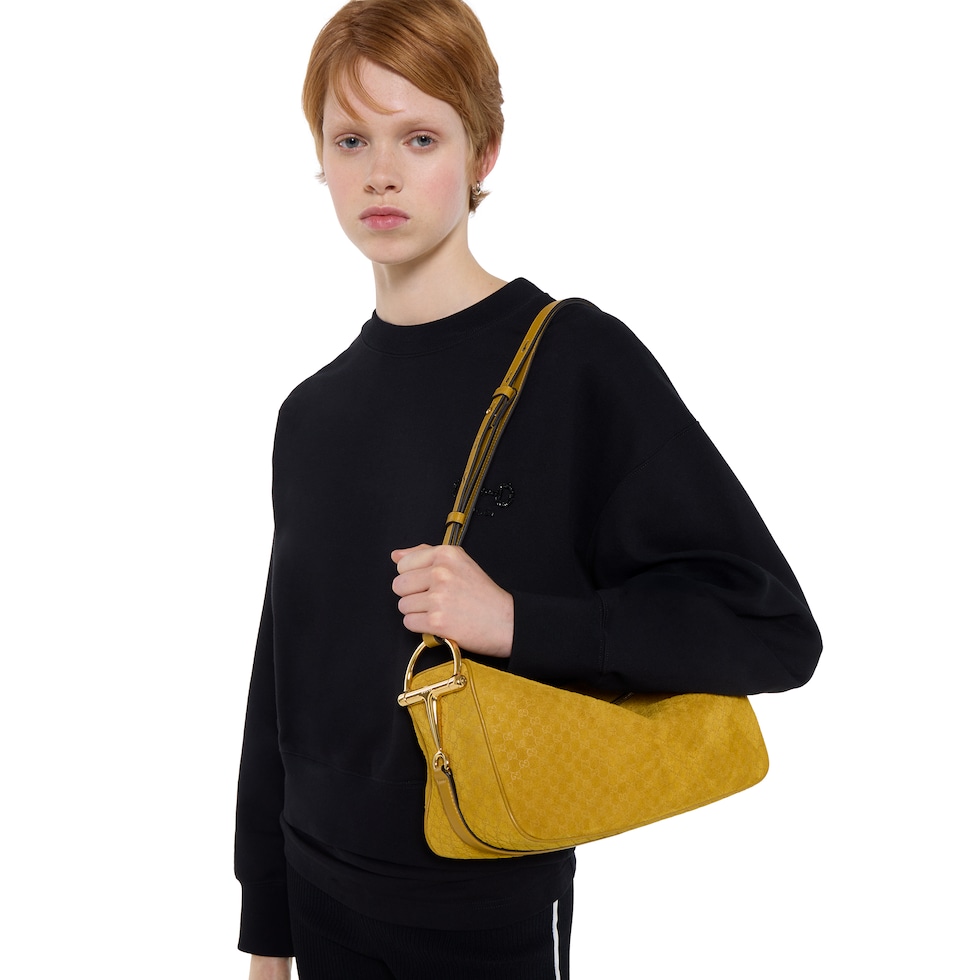 Gucci Half Horsebit系列中号肩背包