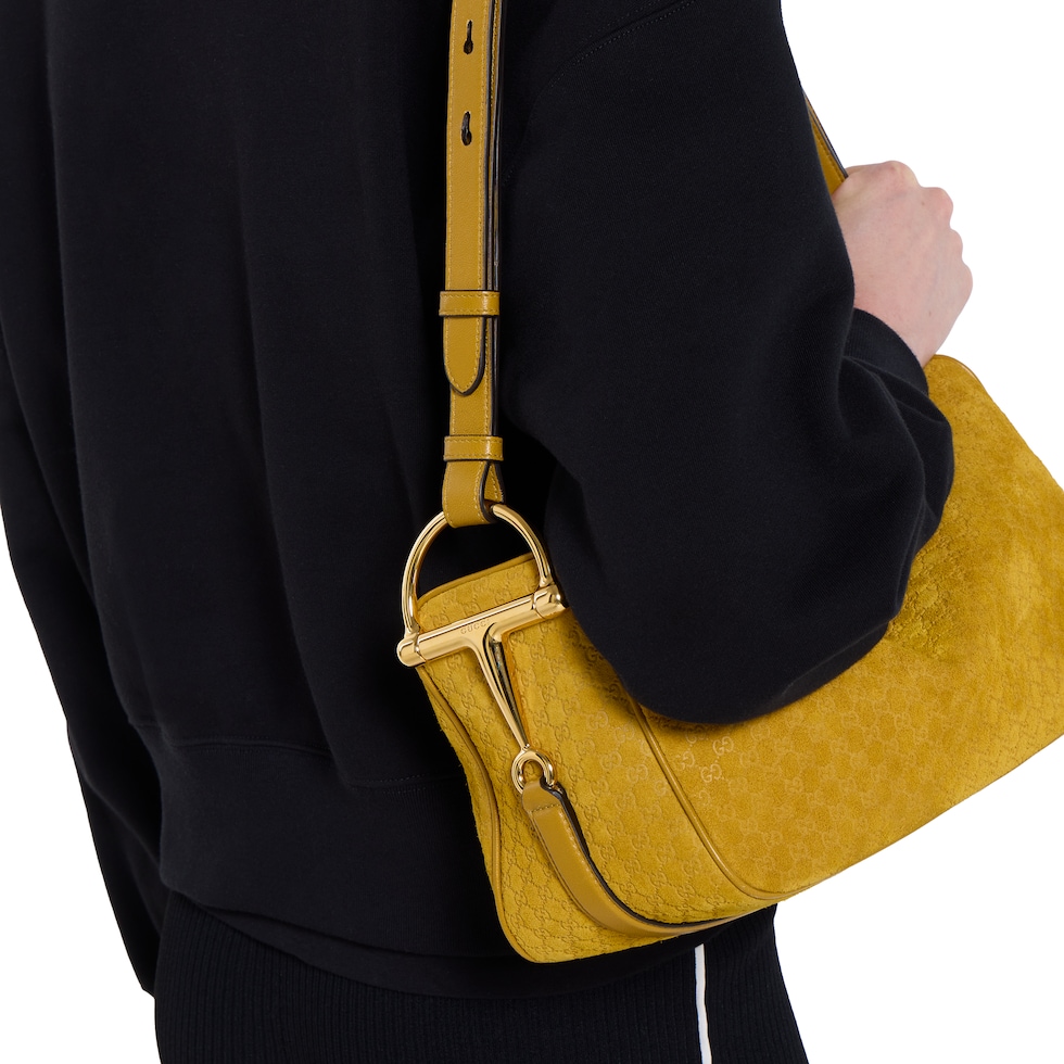 Gucci Half Horsebit系列中号肩背包