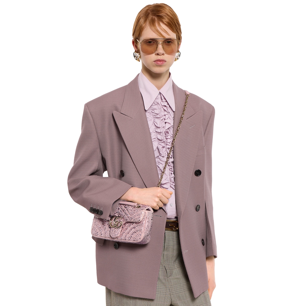 GG Marmont crystals small shoulder bag