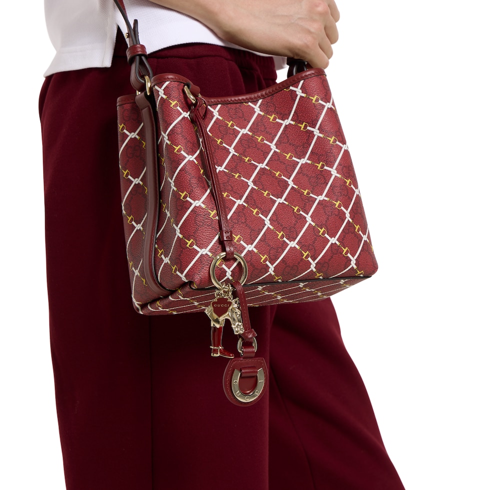 Horseshoe-shaped bag charm