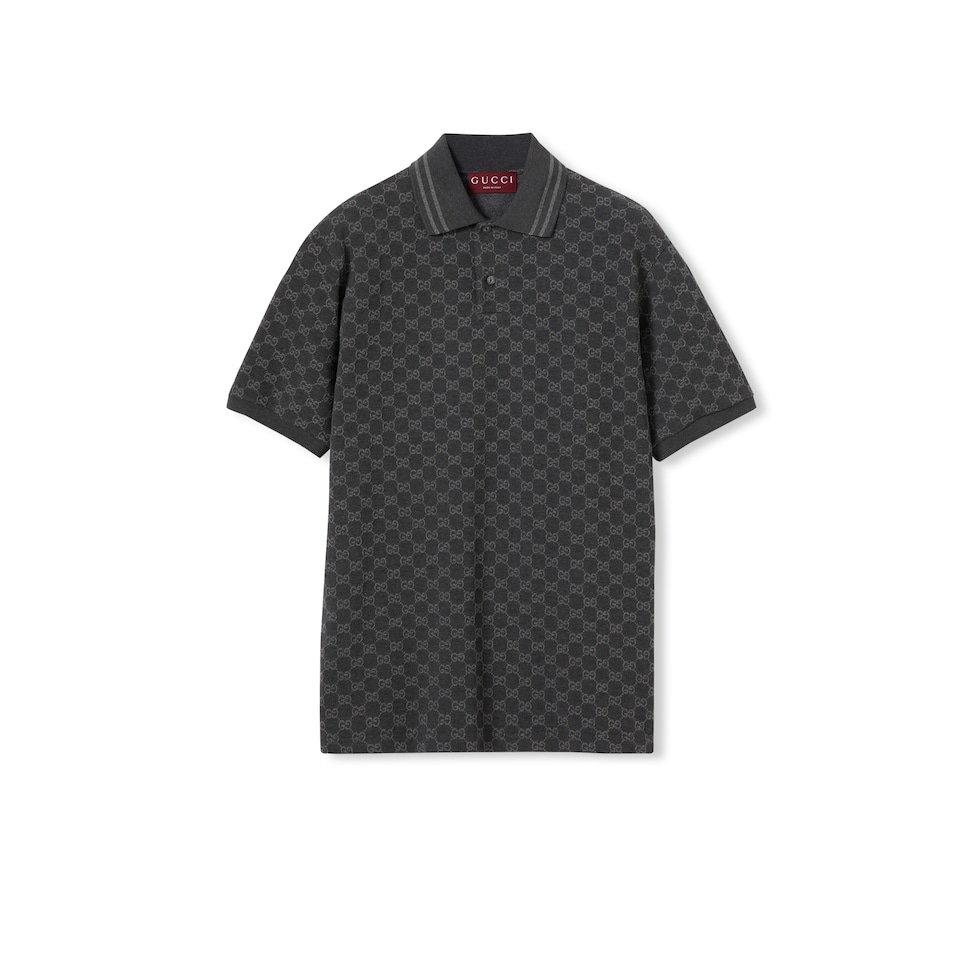 GG cotton piquet jacquard polo shirt
