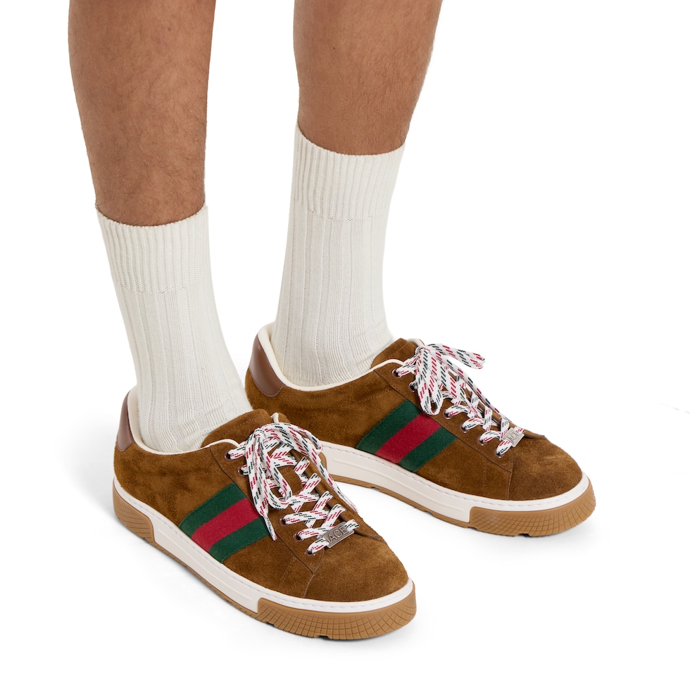 Gucci Ace Herrensneaker mit Web