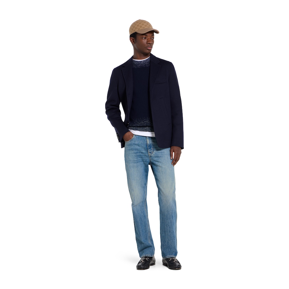 Slim fit cotton denim pant