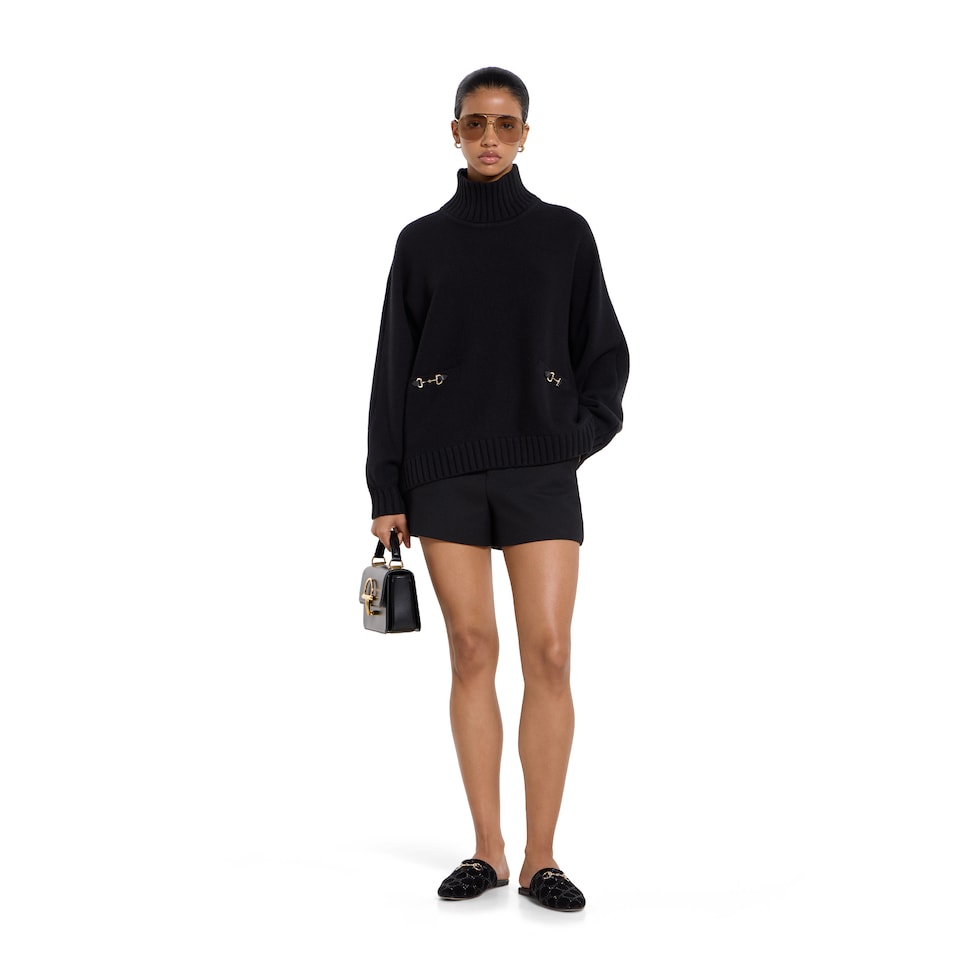 Maglione in lana cashmere con Morsetto