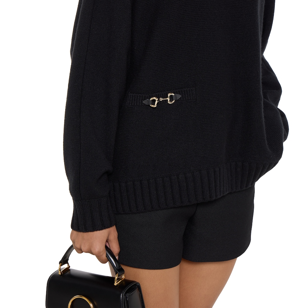 Maglione in lana cashmere con Morsetto