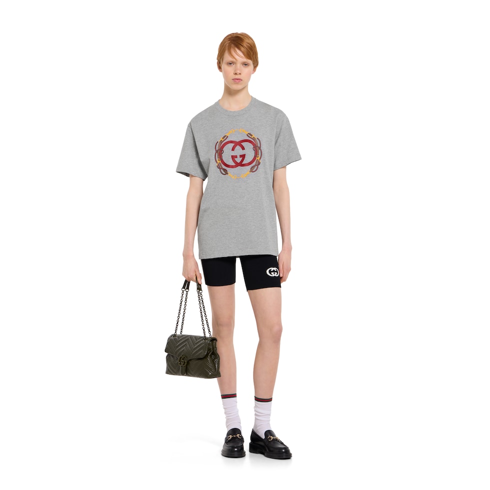 T-shirt in jersey di cotone con stampa