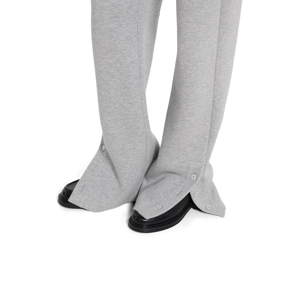 Cotton jersey leisure trousers with Web