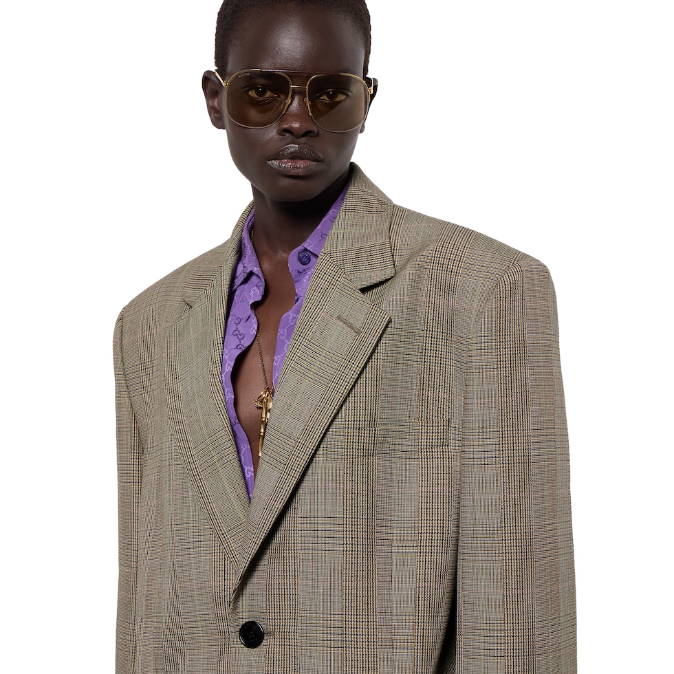 Veste en laine Prince de Galles