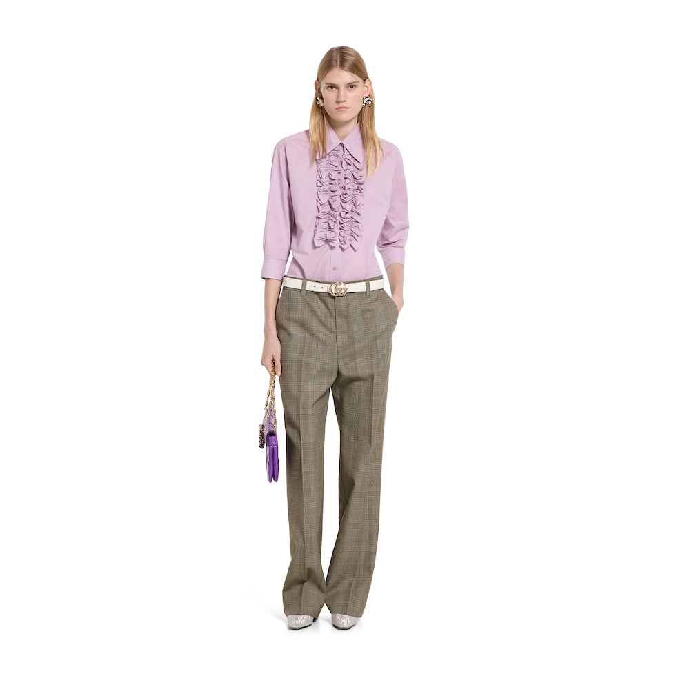 Prince of Wales wool trousers