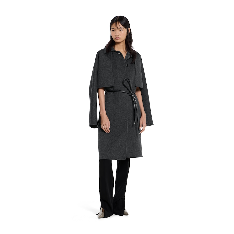 桑蚕丝羊毛混纺大衣