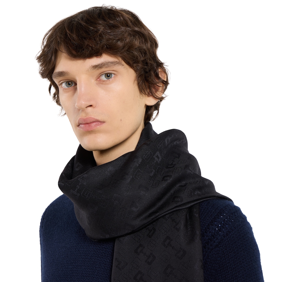 Silk wool Horsebit jacquard shawl