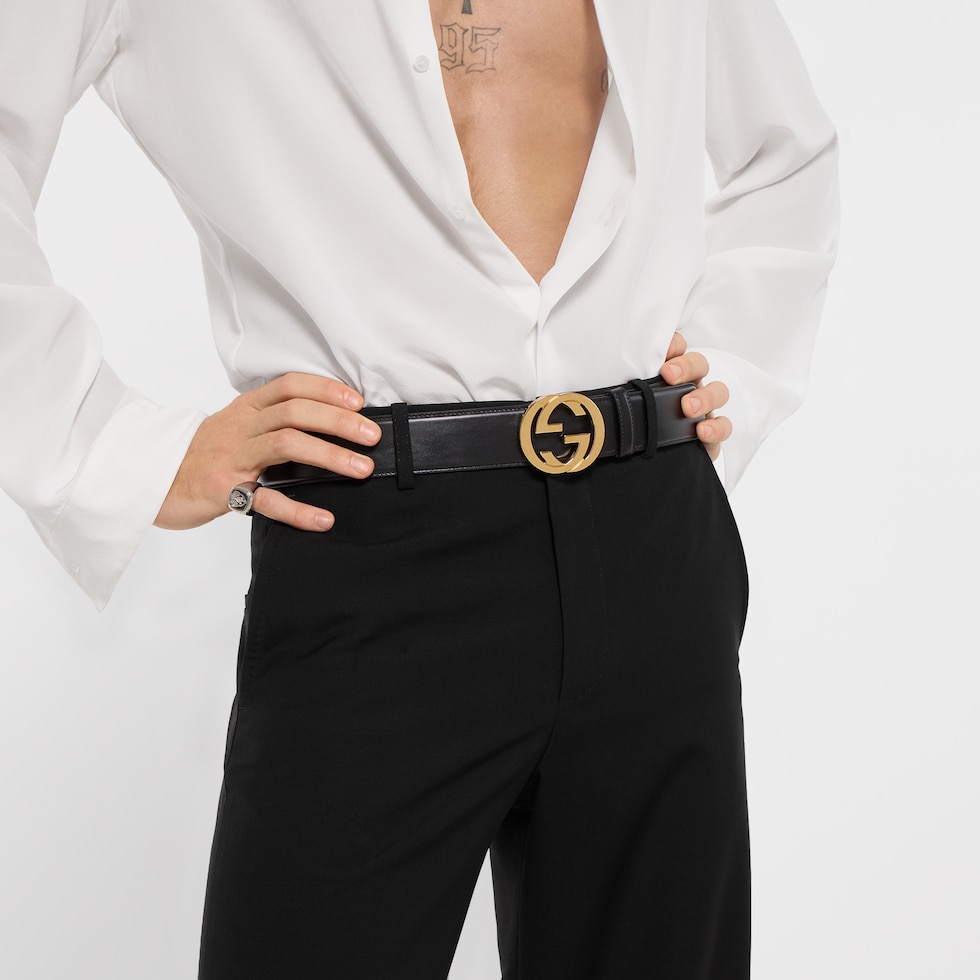 Belt with Interlocking G buckle