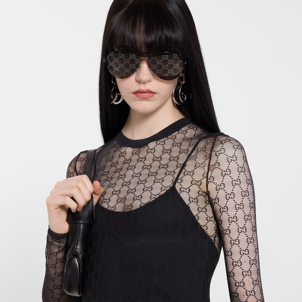 GG stretch lace T-shirt