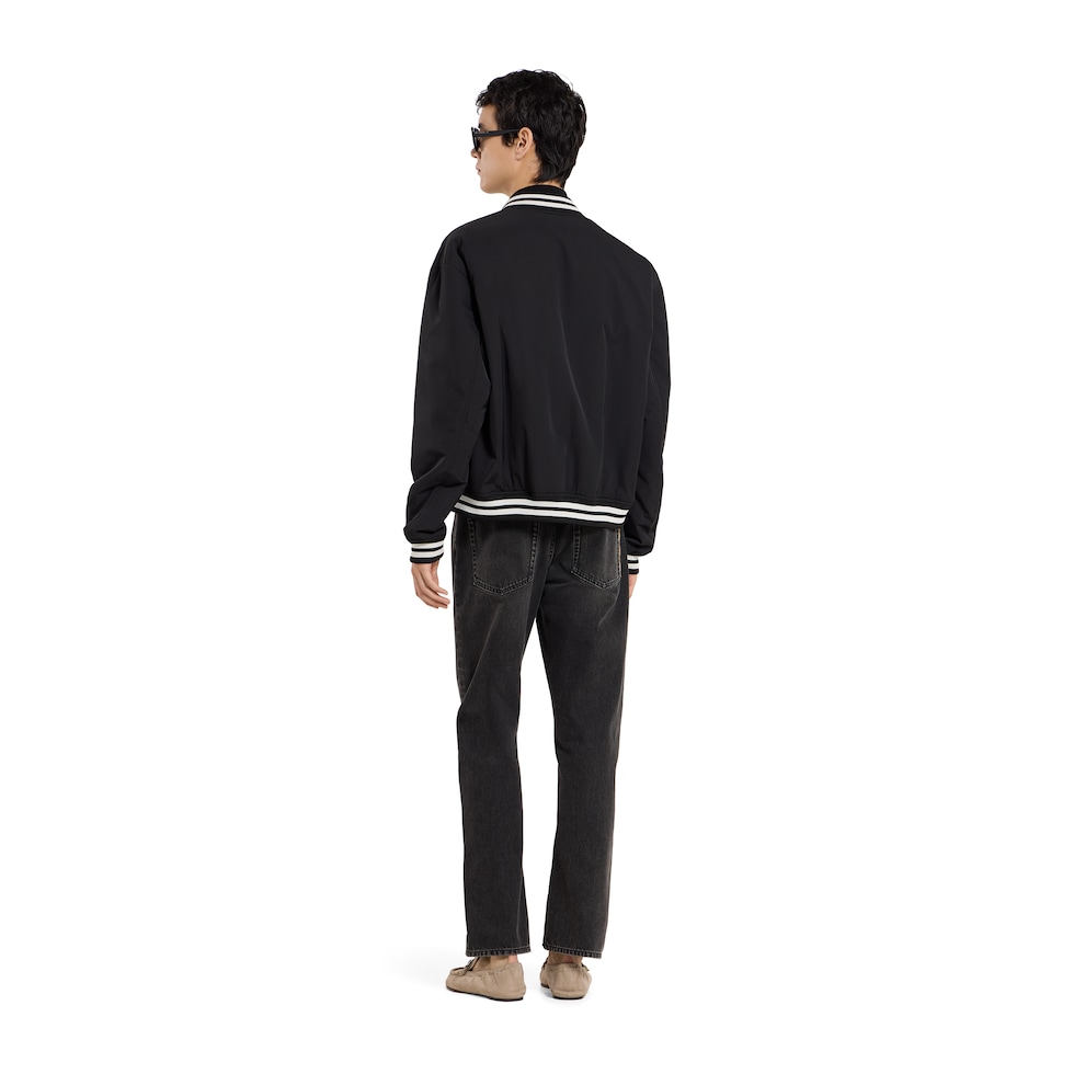 Veste zippée réversible en sergé de nylon