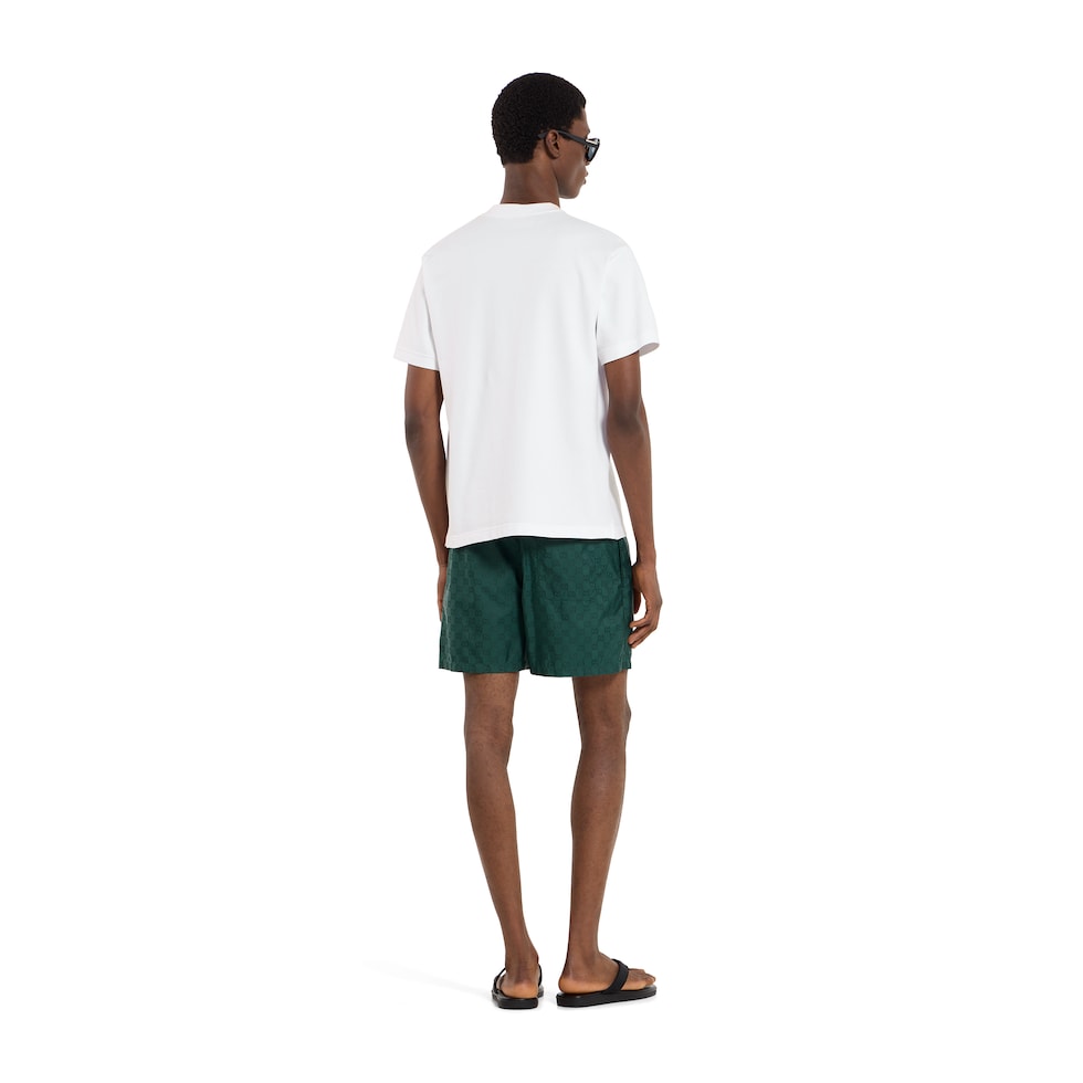 Cotton piquet T-shirt with embroidery