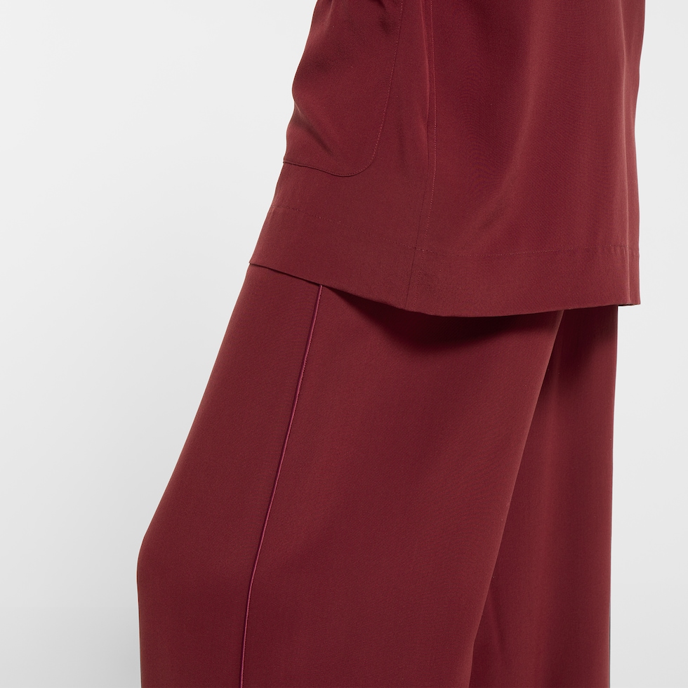 Pantalon en crêpe de Chine en soie