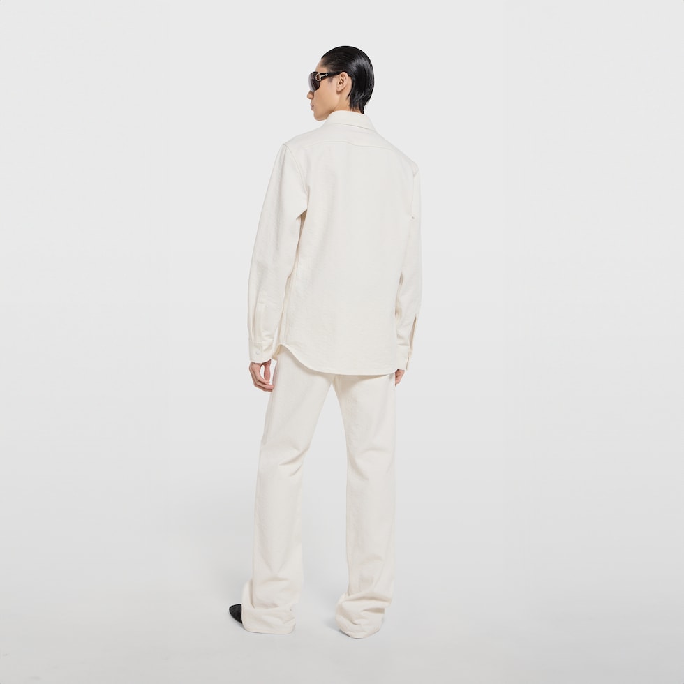 GG cotton denim jacquard shirt