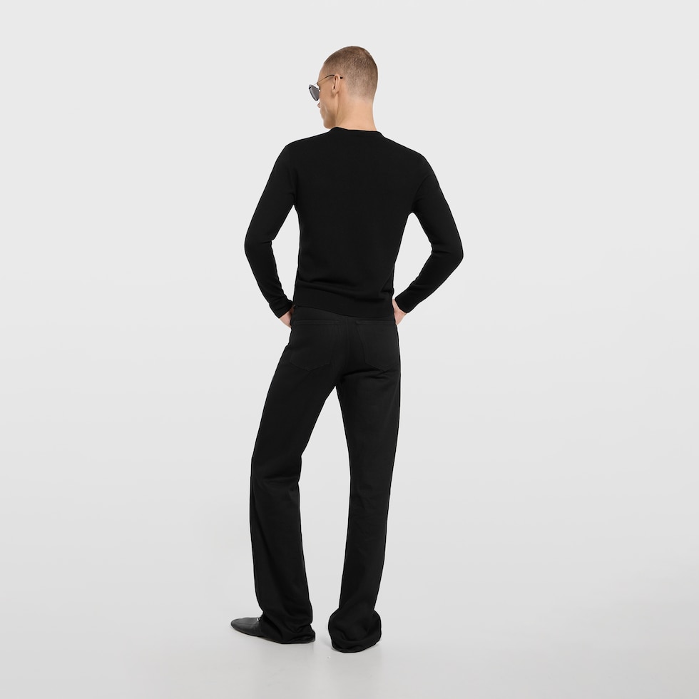 Knit wool cardigan with embroidery