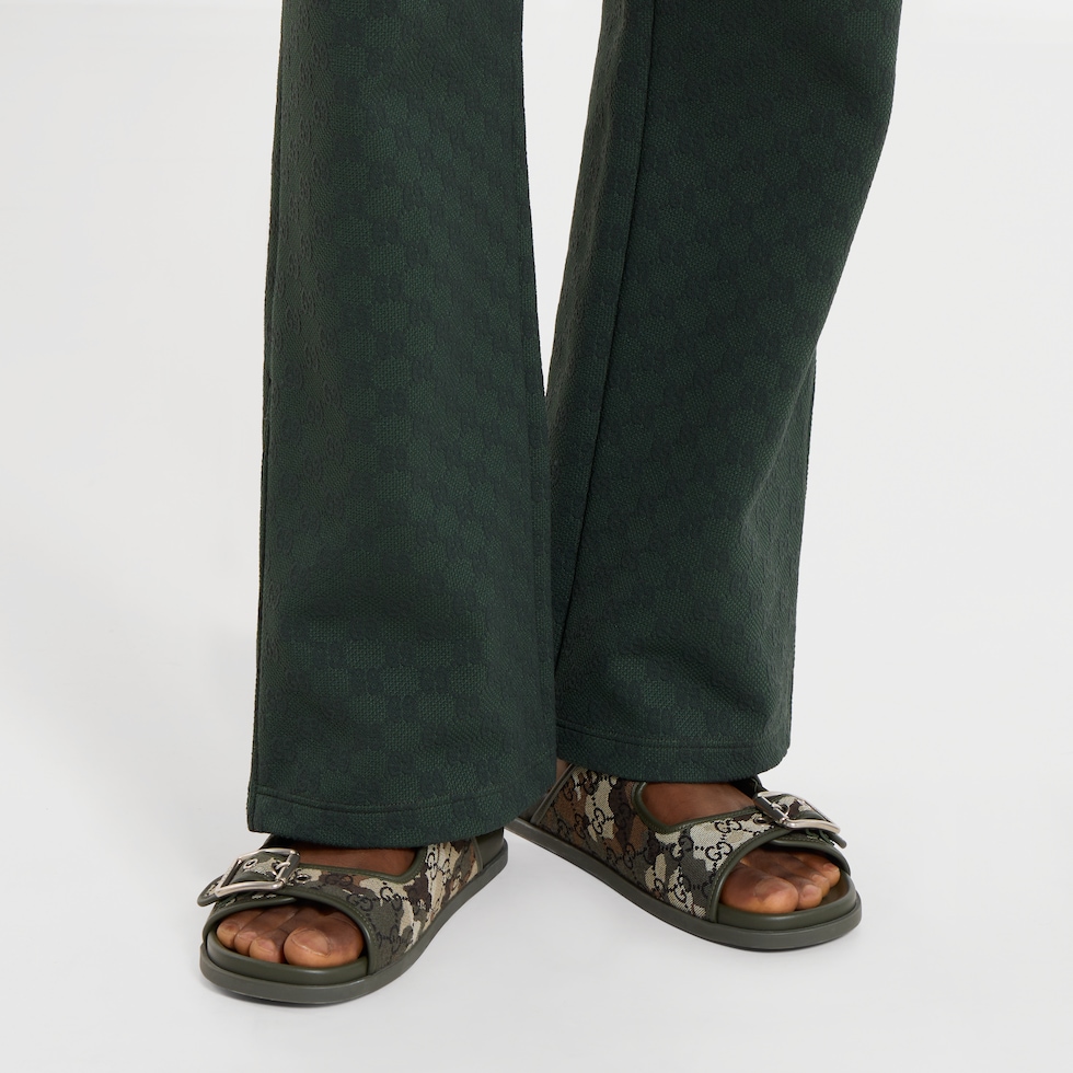 Men's slide sandal with buckles