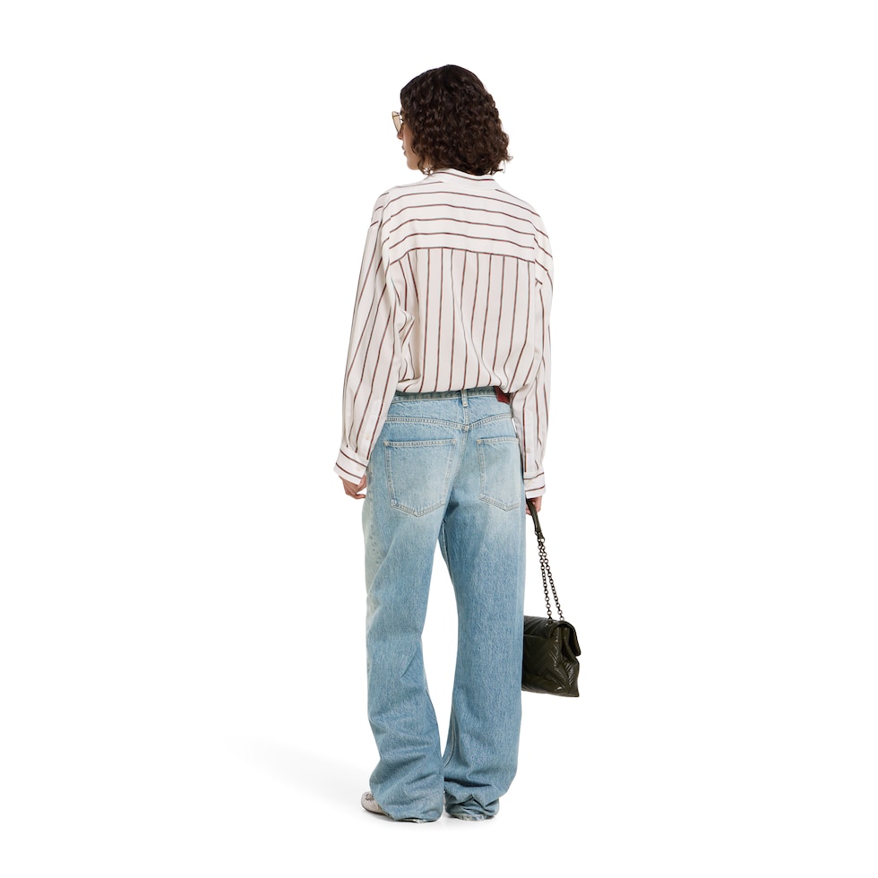 Cotton denim trousers