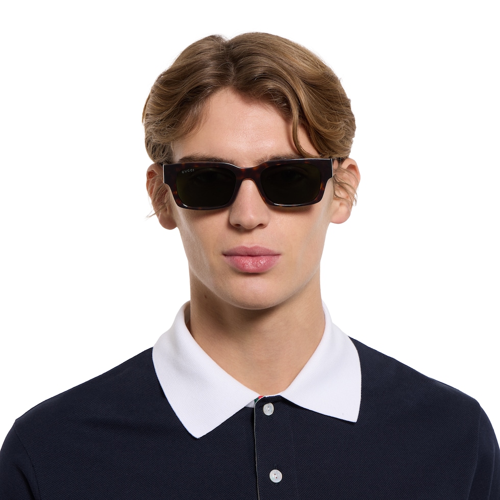 Rectangular frame sunglasses