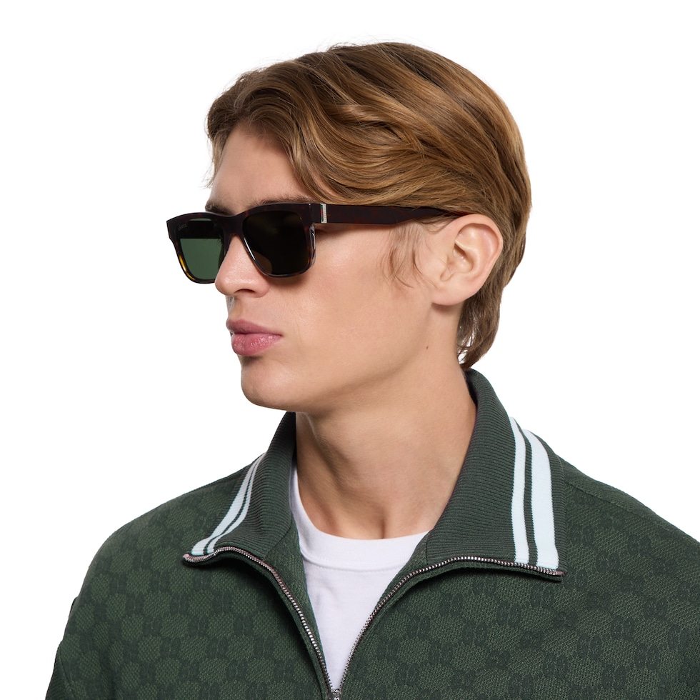 Rectangular frame sunglasses