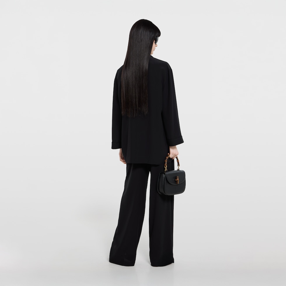 Silk crêpe de chine shirt with embroidery